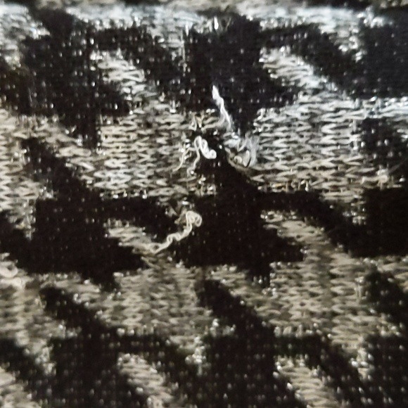 Kasper| Black and Silver Shimmering Houndstooth Cardigan Acrylic Blend - Picture 9 of 13